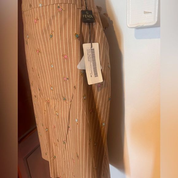 Fendi Tan Floral Mini Skirt - Picture 1 of 11